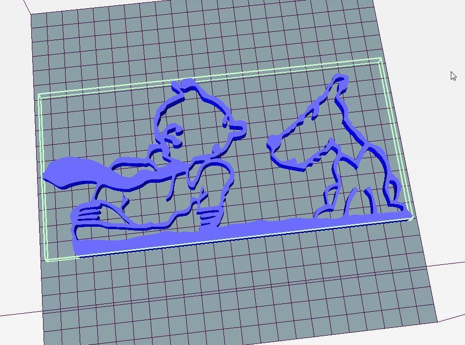 Free STL file Tintin and Snowy Silhouette 👤 ・3D printable design to ...